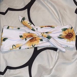 Sunflower Front Tie Bandeau Bikini Top
